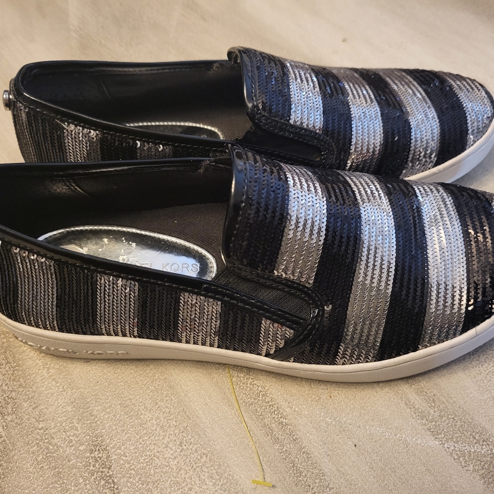 Michael kors black and silver sequin. Shoes. - Picture 2 of 4